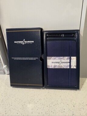 Ulysse Nardin Authentic & VERY Rare Crocodile Pen & Moleskin Notebook Set - NEW!